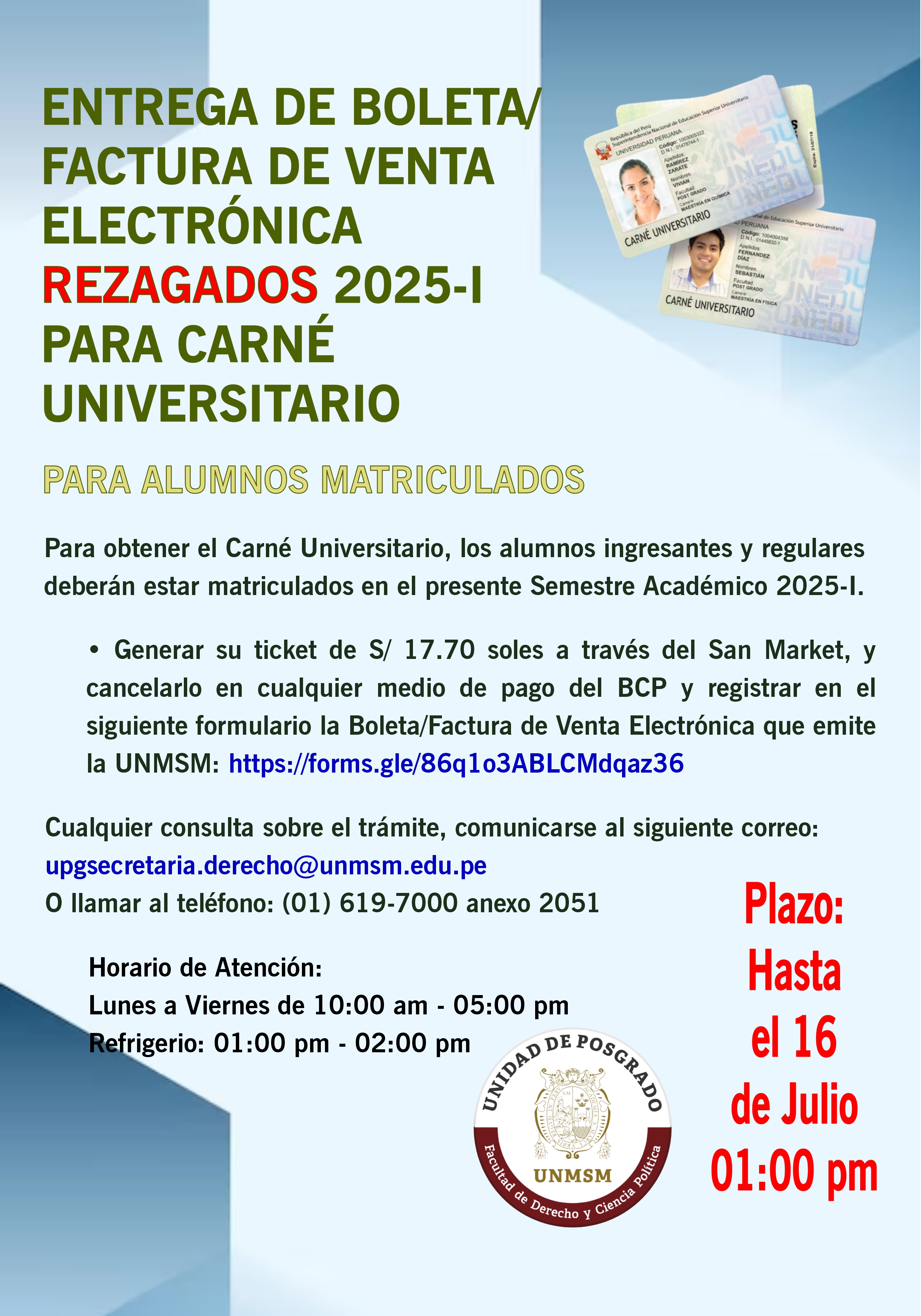 Carné universitario