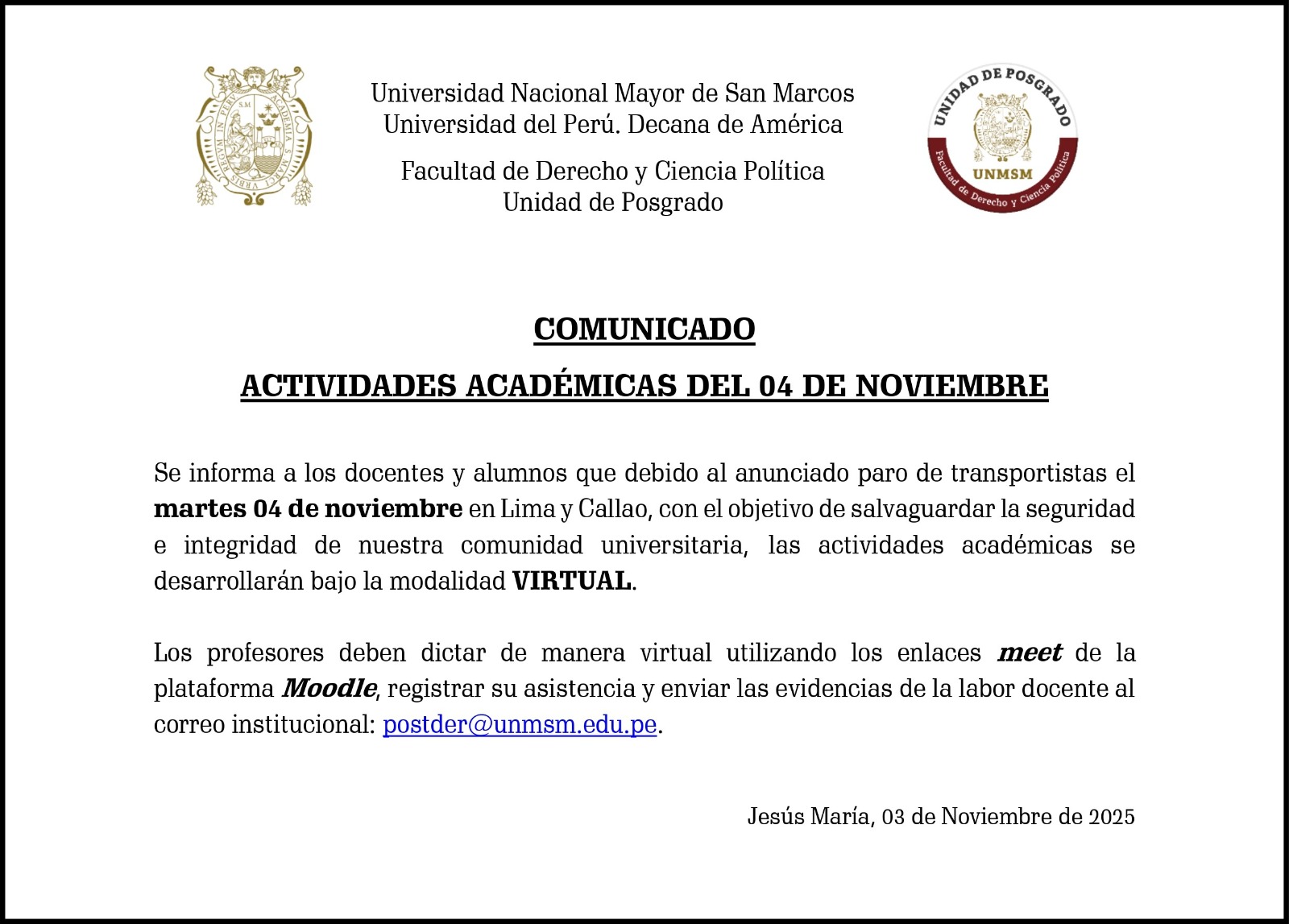 PARO 04 DE NOVIEMBRE