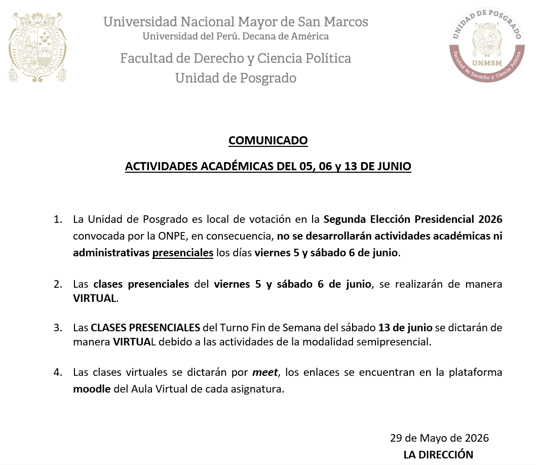Comunicado Mayo