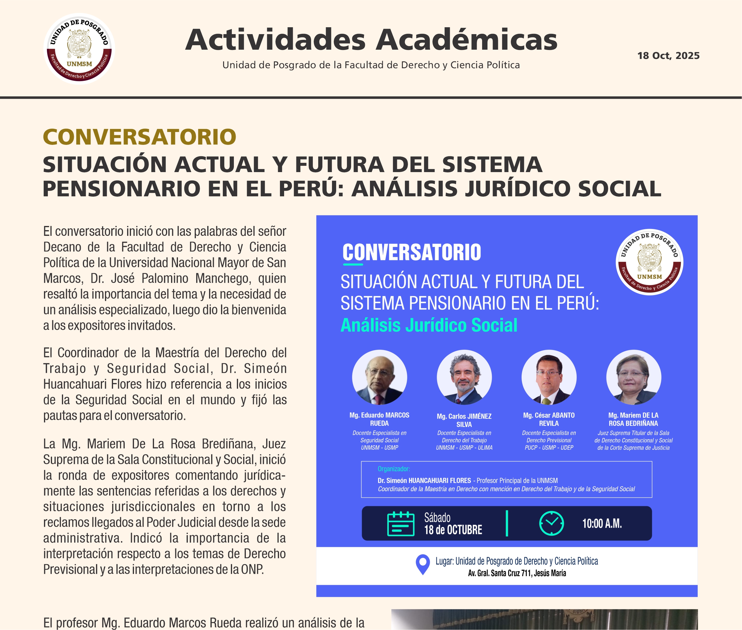 Portada Inauguración Actualización Curricular