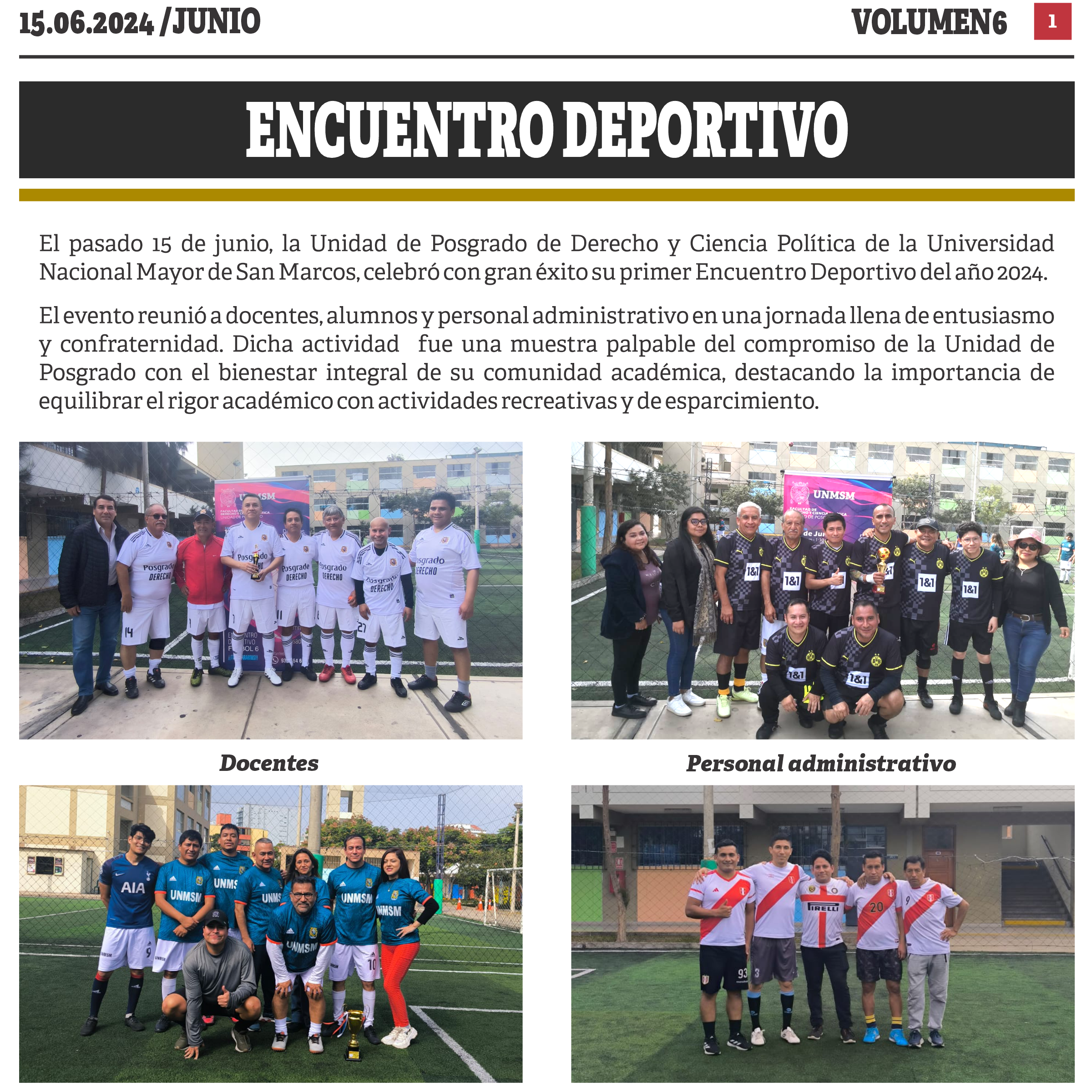 Portada ENCUENTRO DEPORTIVO