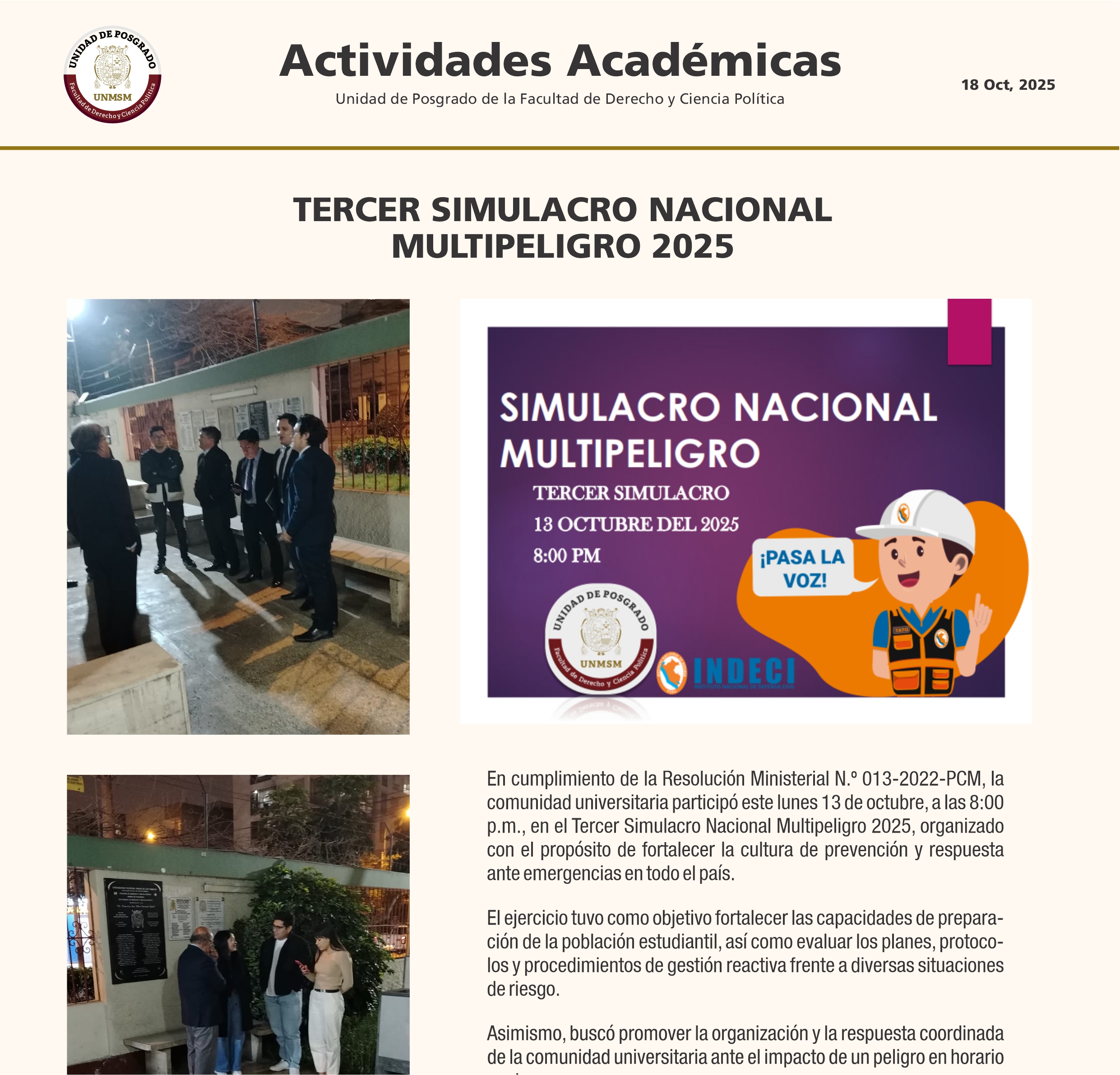 Portada Simulacro Nacional 2025