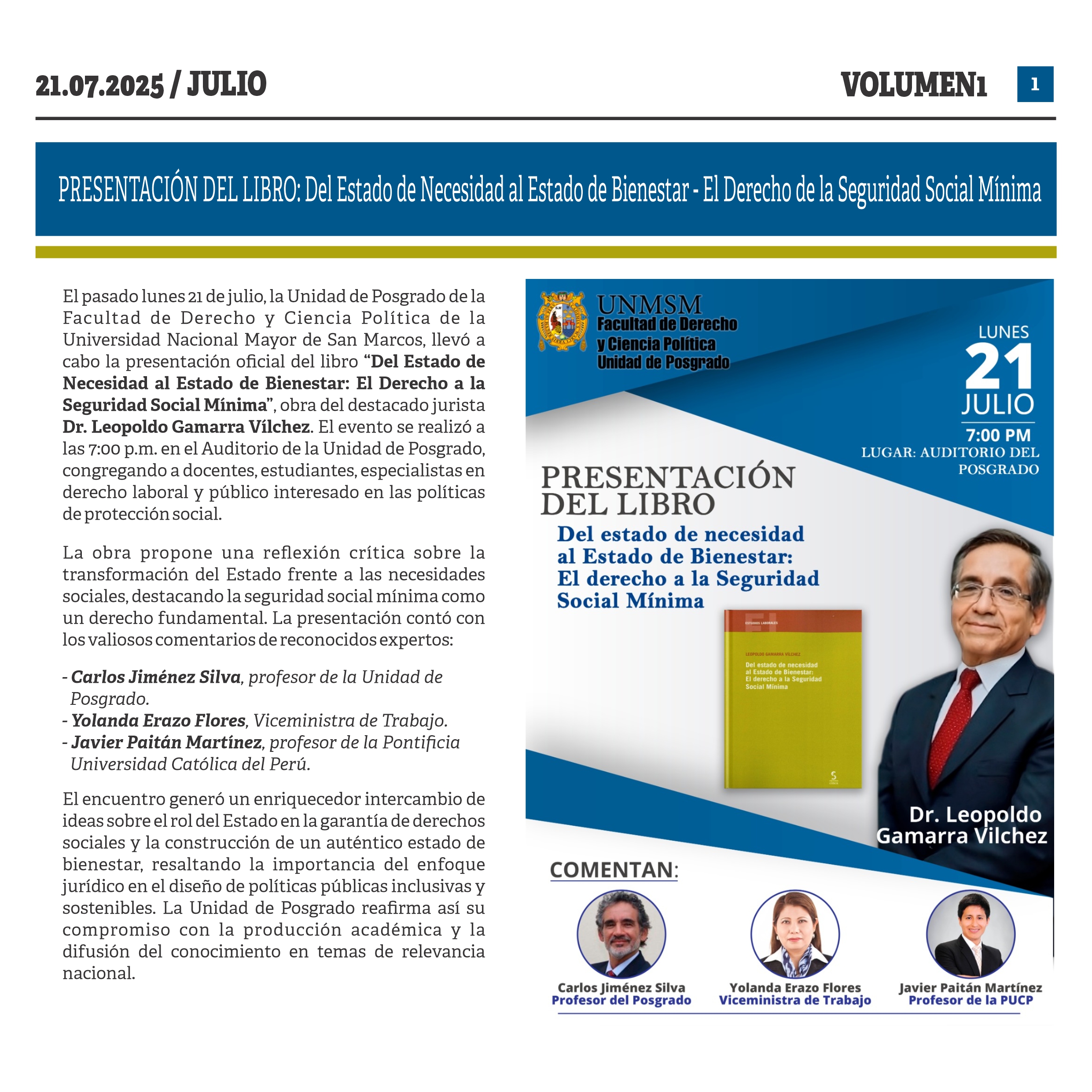 Presentación de Libro - Leopoldo Gamarra
